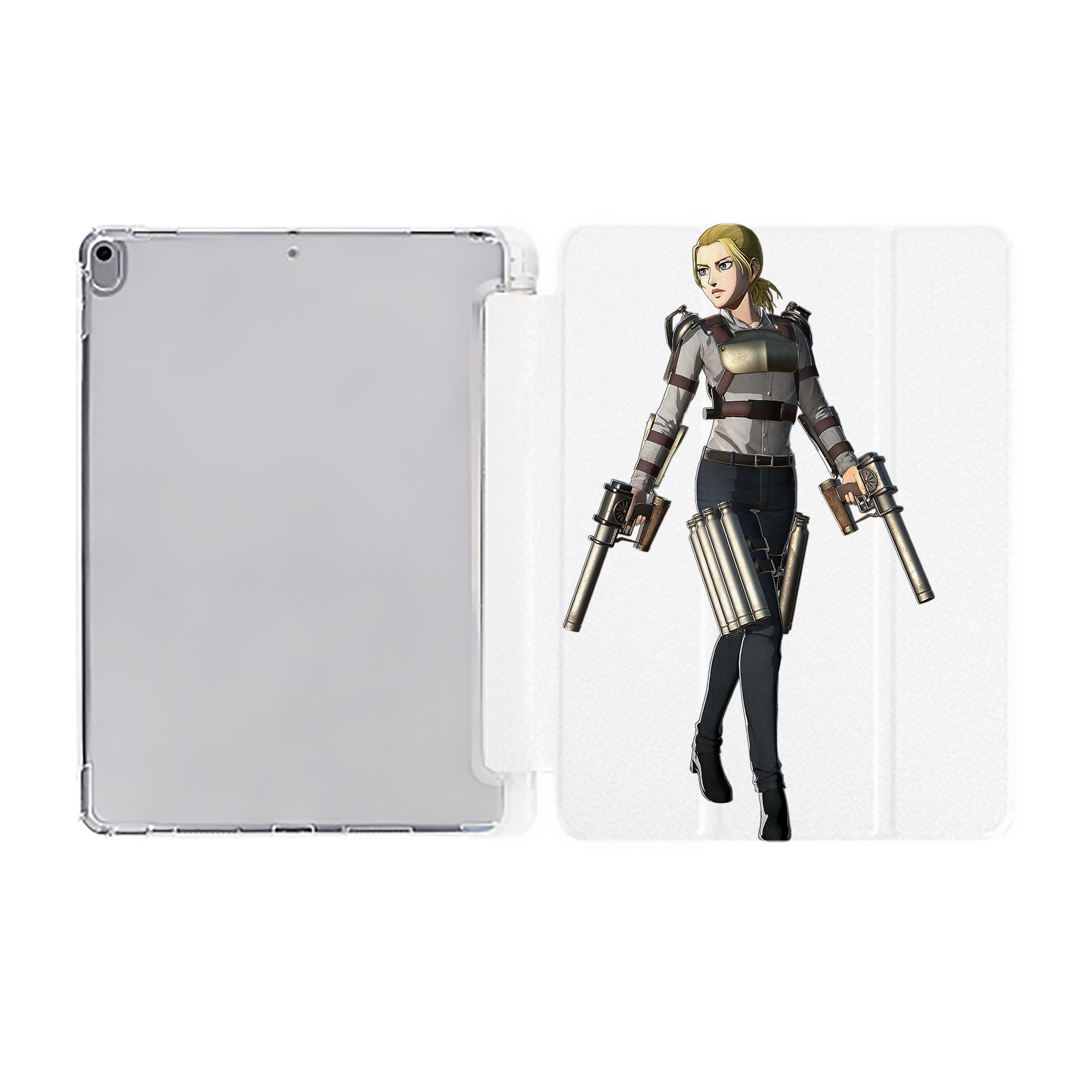 （画像用） 進撃の巨人 Attack on Titan IPad ケース ペン収納付き 三つ折りスタンド PUレザー×シリコン 対応機種9.5/10.5/10.9インチ